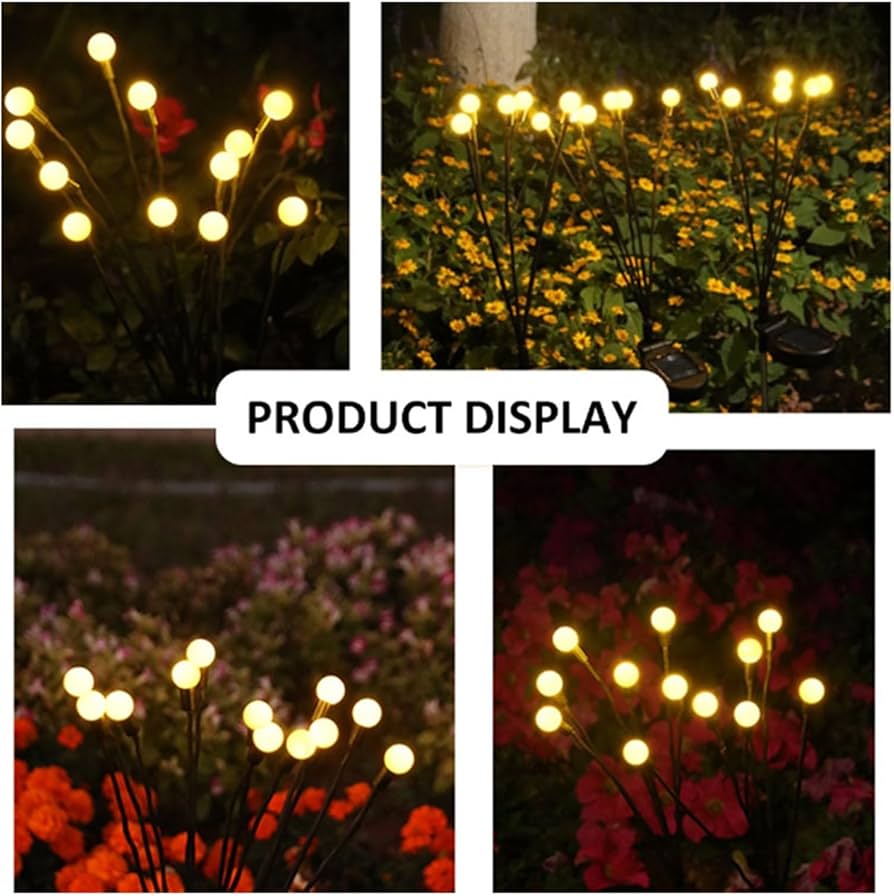 SACRO ER_Solar Garden Lights Outdoor Solar Firefly Lights Waterproof Solar Garden Solar Light
