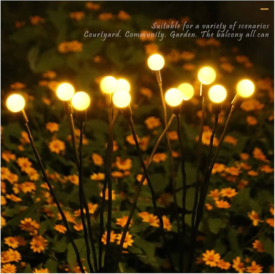 SACRO ER_Solar Garden Lights Outdoor Solar Firefly Lights Waterproof Solar Garden Solar Light