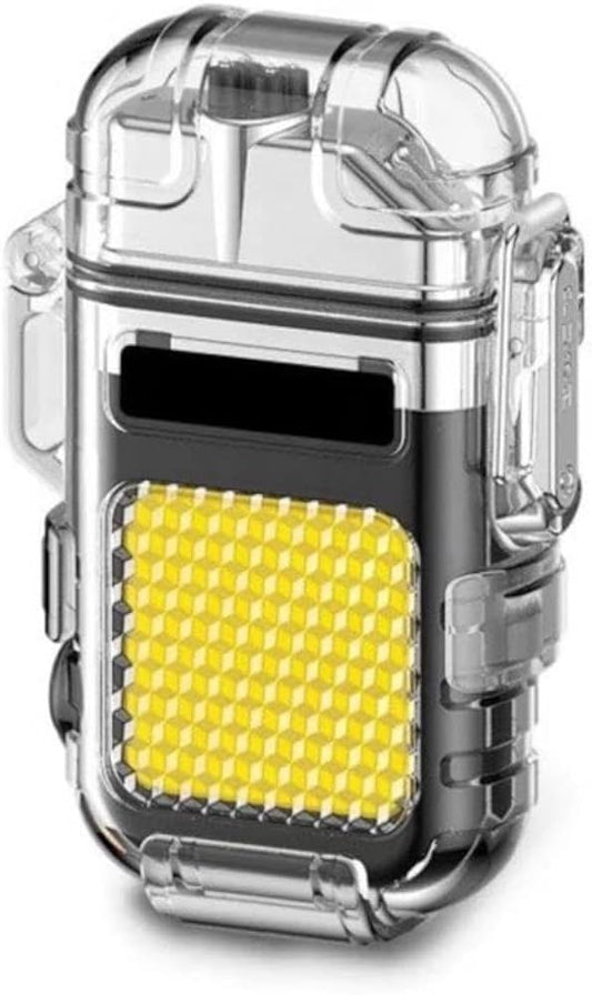 BABOBIU Electric Lighter Lighting Multifunctional Outdoor Lighter Lightweight Windproof Waterproof and dustproof Suitable for Hiking Trekking Camping and Other Multi-Scene Gift (Orange)