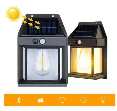 Solar Powered Outdoor Waterproof LED Wall Light with Motion Sensor ABS Plastic (Dual LED Bulb)