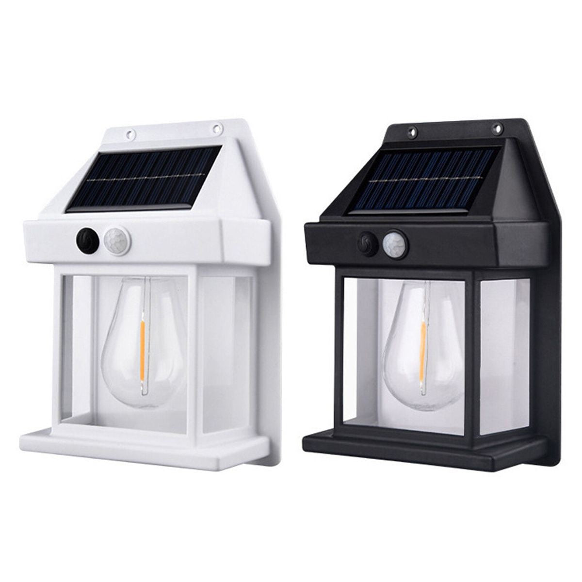 Solar Powered Outdoor Waterproof LED Wall Light with Motion Sensor ABS Plastic (Dual LED Bulb)