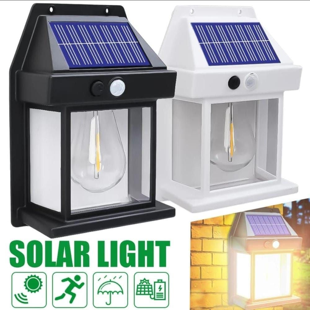 Solar Powered Outdoor Waterproof LED Wall Light with Motion Sensor ABS Plastic (Dual LED Bulb)